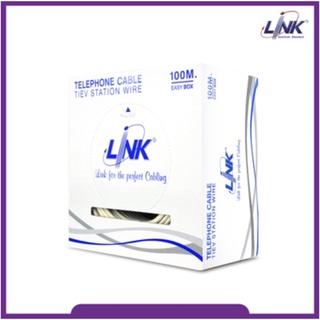 สายโทรศัทพ์รุ่น Link UL-1034 TIEV Telephone 0.65 mm (22 AWG) 4C Cable 100M.*/Easy Box