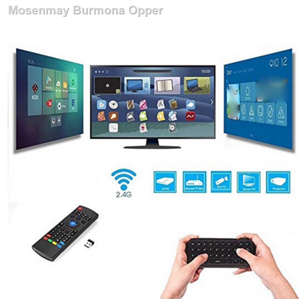 Mx3 รีโมทคีย์บอร์ดแอร์เมาส์ไร้สายสําหรับ Android TV Box Computer PC ...