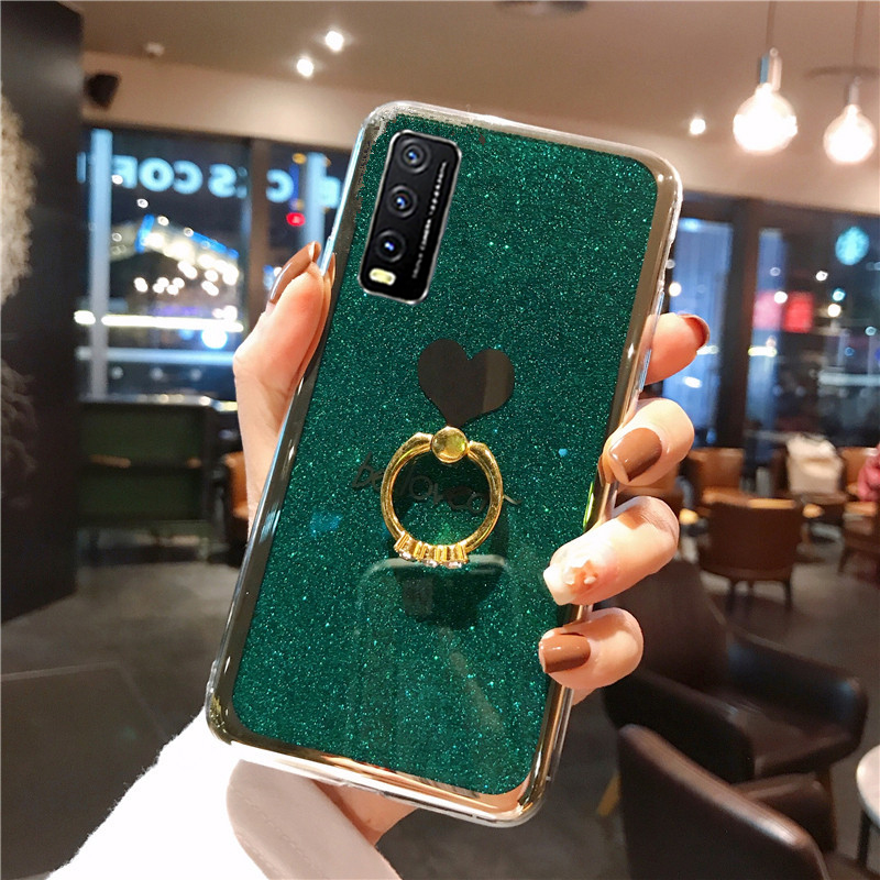 ใหม่-2020-เคสโทรศัพท์-vivo-y20-ฝาครอบ-bling-glitter-be-loved-ซิลิโคน-softcase-พร้อมแหวนจับ-เคสนิ่ม