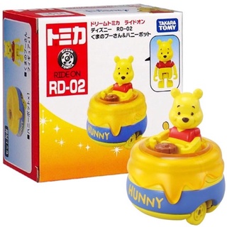 แท้ 100% จากญี่ปุ่น โมเดล ดิสนีย์ รถวินนี่ เดอะ พูห์ Takara Tomy Tomica Ride On Disney RD-02 Winnie the Pooh &amp; Honeypot