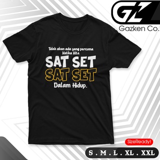 เสื้อยืดสีขาวเสื้อยืด พิมพ์ลายคําคม Not On Percuma What We Sat Set Sat SetS-4XL