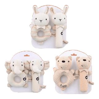 [พร้อมส่ง]Gbee ตุ๊กตามือเขย่ามีเสียงกรุ๊งกริ๊ง *เฉพาะตัวแท่งมีเสียงบีบ* ของเล่นเสริมพัฒนาการ