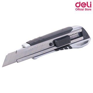 Deli 2057 Cutter คัตเตอร์เหล็ก (แพ็ค 6 ชิ้น) ใบมีดคัตเตอร์ คัตเตอร์ อุปกรณ์ช่วยตัด อุปกรณ์งานช่าง อุปกรณ์สำนักงาน เครื่องเขียน