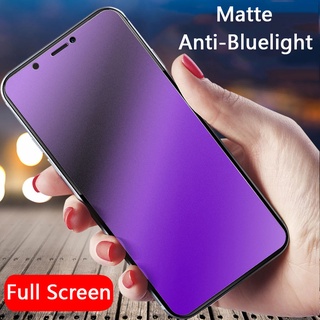 กระจกนิรภัยแบบด้าน Anti-Glare Anti-Blue Light แบบเต็มหน้าจอ OPPO Reno 2 2F Reno 3 Reno 4 4F Reno 5 A74 A54 5G A5 A9 A33 A53 2020 A31 A93 A53S A32 A92 A52 A83 A12 A12e A7 A3S A5S A15 A15S A53 F5 F7 F9 F11 Pro