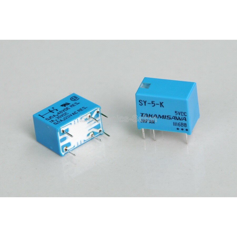 Lot De 4 Relais SPDT SY-5-K 5VDC Miniature - Marque Electronics-Salon, Fabriqué Au Japon