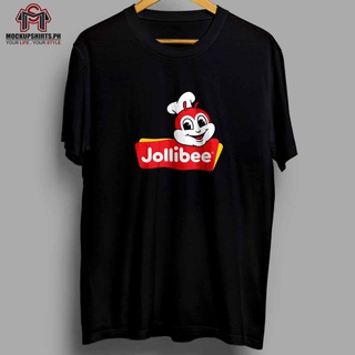 เสื้อยืด เสื้อวินเทจผญ - ที่กําหนดเอง JOLLIBEE ใบหน้าเสื้อยืดผ้าฝ้ายคุณภาพสูง unisex เอเชียขนาด#COD