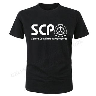 ROUND คอลูกเรือเสื้อยืดผ้าฝ้าย พิมพ์ลาย Scp Foundation Camisetas Hombre แฟชั่นฤดูร้อน สไตล์ฮิปฮอป สําหรับผู้ชาย-4XL