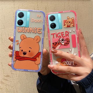 Ready Stock 2022 New Phone Case เคส VIVO T1 5G Y01 T1x Y15s Y15A 2021 New Trendy INS Popularity Cute Cartoon Bear Pink Pig Silicone Soft Case เคสโทรศัพท