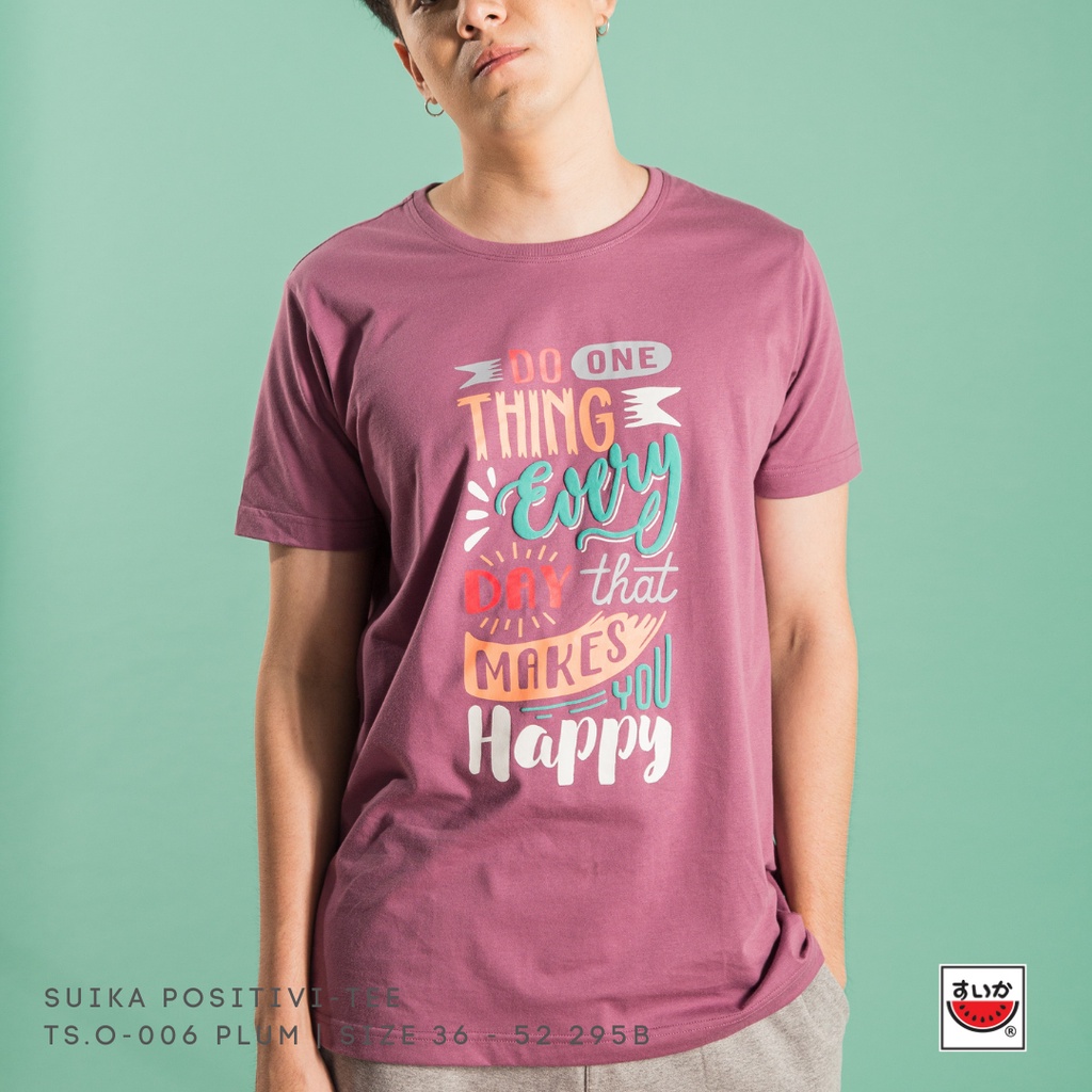 แตงโม-suika-เสื้อแตงโม-positivi-tees-คอกลมพิมพ์ลาย-makes-you-happy-ts-o-006