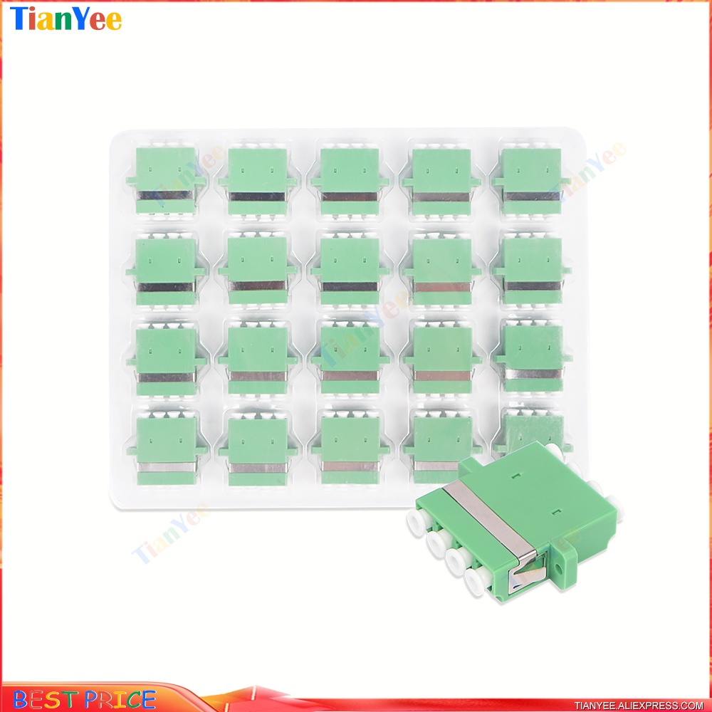 10pcs 20-100pcs LC APC Quad 4 Cores single-mode Fiber optic Adapter LC ...
