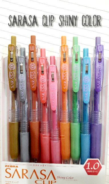 ปากกา-sarasa-clip-metallic-color-set-9สี