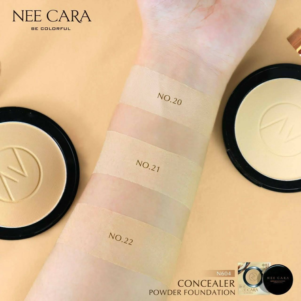 nee-cara-concealer-powder-foundation-spf-25pa-n604-นีคาร่า-แป้งพัฟ-แป้งงานผิว-แป้งผสมรองพื้น-แป้ง-พัฟ-แป้งตลับ