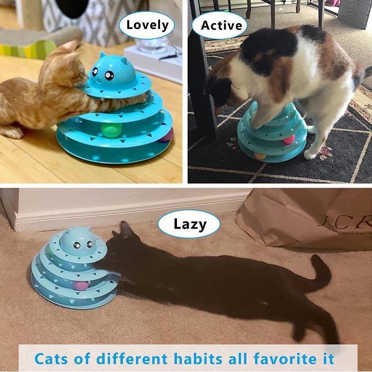 circular-cat-toy-ชุดฝึกทักษะแมวรางบอล-3-ชั้น