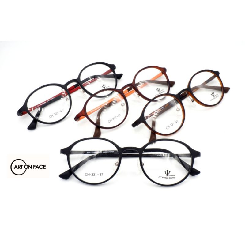 กรอบแว่นตา ยี่ห้อ Chess​ Eyewear​ รุ่นCh331 กรอบพลาสติก ทรงกลม | Shopee  Thailand