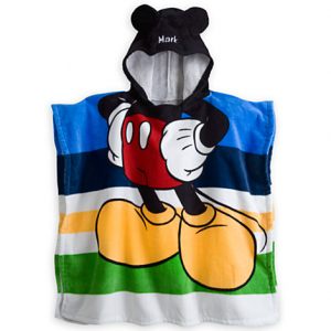 pre-loved-ผ้าเช็ดตัวมีฮู้ด-disney-mickey-mouse-hooded-towel-for-kids