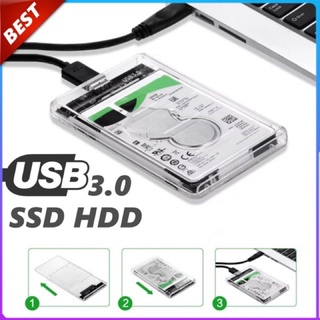 สินค้า 2.5-Inch SATA 3.0 To USB 3.1 UASP Type C Hard Drive Disk Box HDD External Enclosure SATAHDD And SSD -Trans กล่องพร้อมสาย