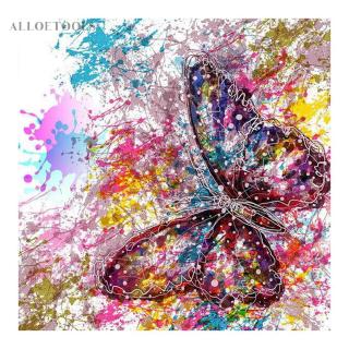 (alloetool) ภาพจิตรกรรมปักครอสติสลาย butterfly 5 d ติดประดับเพชร diy สําหรับติดตกแต่งบ้าน