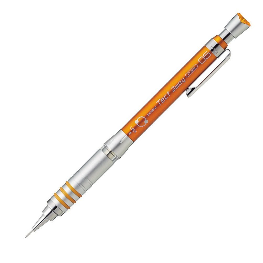 Zebra Tect 2way PRO ดินสอกด - 0.5 มม. (กลไกการสั่น) ด้ามจับโลหะ ...