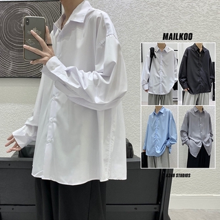 เสื้อเชิ้ตชายแขนยาวฤดูใบไม้ผลิและฤดูใบไม้ร่วงสไตล์ฮ่องกงเสื้อญี่ปุ่นหลวมนางฟ้ามากinsแนวโน้มของแบรนด์น้ำแจ็คเก็ตลำลองป่า