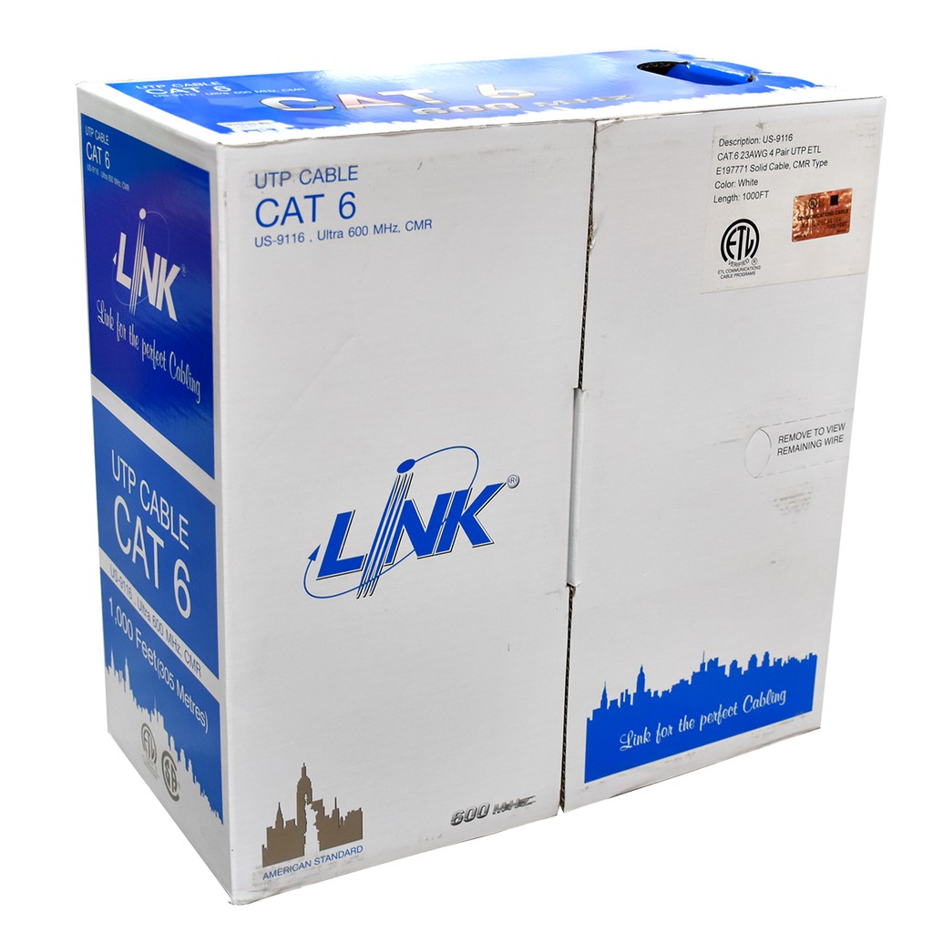 link-สายแลน-lan-cat6-link-us-9116-600-mhz-ภายในอาคารสายสีขาว-ความยาว-305-เมตร-สายไฟยาวตามจริง-earth-shop