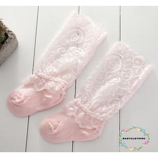 ภาพสินค้าถุงเท้า ผ้าลูกไม้ ความยาวเข่า สำหรับเด็ก 0-3 ปี จากร้าน babybabyclothing.th บน Shopee ภาพที่ 4