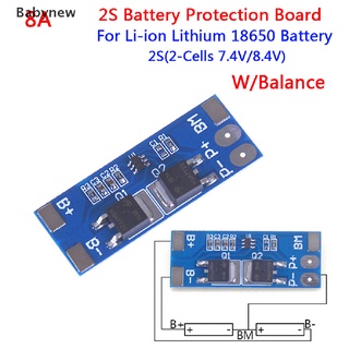 &lt;Babynew&gt; 2S 8A 7.4V w/ Balance 18650 Li-ion lithium battery BMS charger protection board
 On