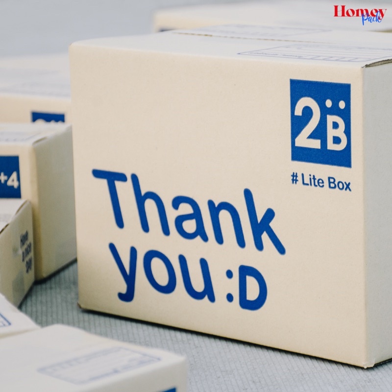 ภาพหน้าปกสินค้ากล่องพัสดุ Thank you  10 ใบ ขนาดไปรษณีย์ จากร้าน homey.pack บน Shopee