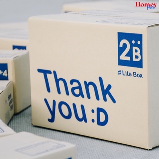 ภาพขนาดย่อของภาพหน้าปกสินค้ากล่องพัสดุ Thank you  10 ใบ ขนาดไปรษณีย์ จากร้าน homey.pack บน Shopee