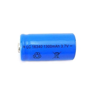 [ใส่โค้ด AUGINC20 ลด 20%] ถ่านชาร์จ Lithium เบอร์16340 3.7V 1300mAh 1ก้อน