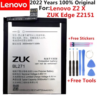 100% Original Battery BL271 for Lenovo Z2 X/ ZUK Edge Z2151 akku Li-ion 3050mAh Quality Replacement Batteries+Free Too00