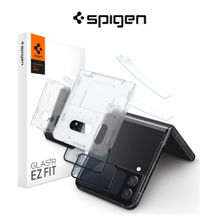 Spigen Galaxy Z Flip 4 กระจกนิรภัย EZ เหมาะสําหรับจอแสดงผลด้านหน้า + Samsung Galaxy Z Flip 4 บานพับฟิล์มป้องกัน (2 แพ็ค)