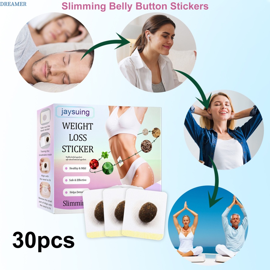 dreamer-30pcs-slim-patch-weight-loss-burn-fat-diet-fast-acting-slimming-pads-slimming-belly-button-stickers-fat-burning-patches