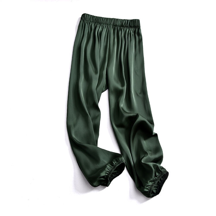 กางเกงฮาเร็ม-ขายาว-ผ้าซาติน-ทรงหลวม-ลําลอง-แฟชั่นฤดูร้อน-สําหรับผู้หญิง