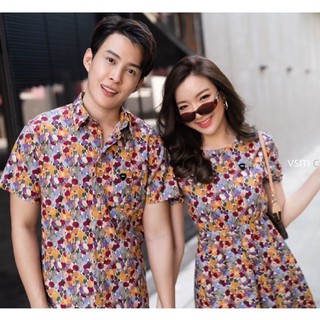 📌ทักก่อนสั่ง📌 8019 ชุดเซทคู่รัก เสื้อเชิ้ต ML+ เดรส SML VSM