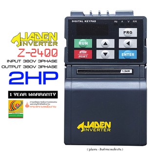 JADEN อินเวอร์เตอร์ 2แรงม้า INPUT 380V 3PHASE (Z2400-1R5G)