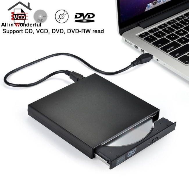 ภาพหน้าปกสินค้าUSB 2.0 เครื่องไรท์แผ่น DVD / CD-RW ภายนอก แบบพกพา จากร้าน wonderfulstarmerx.th บน Shopee