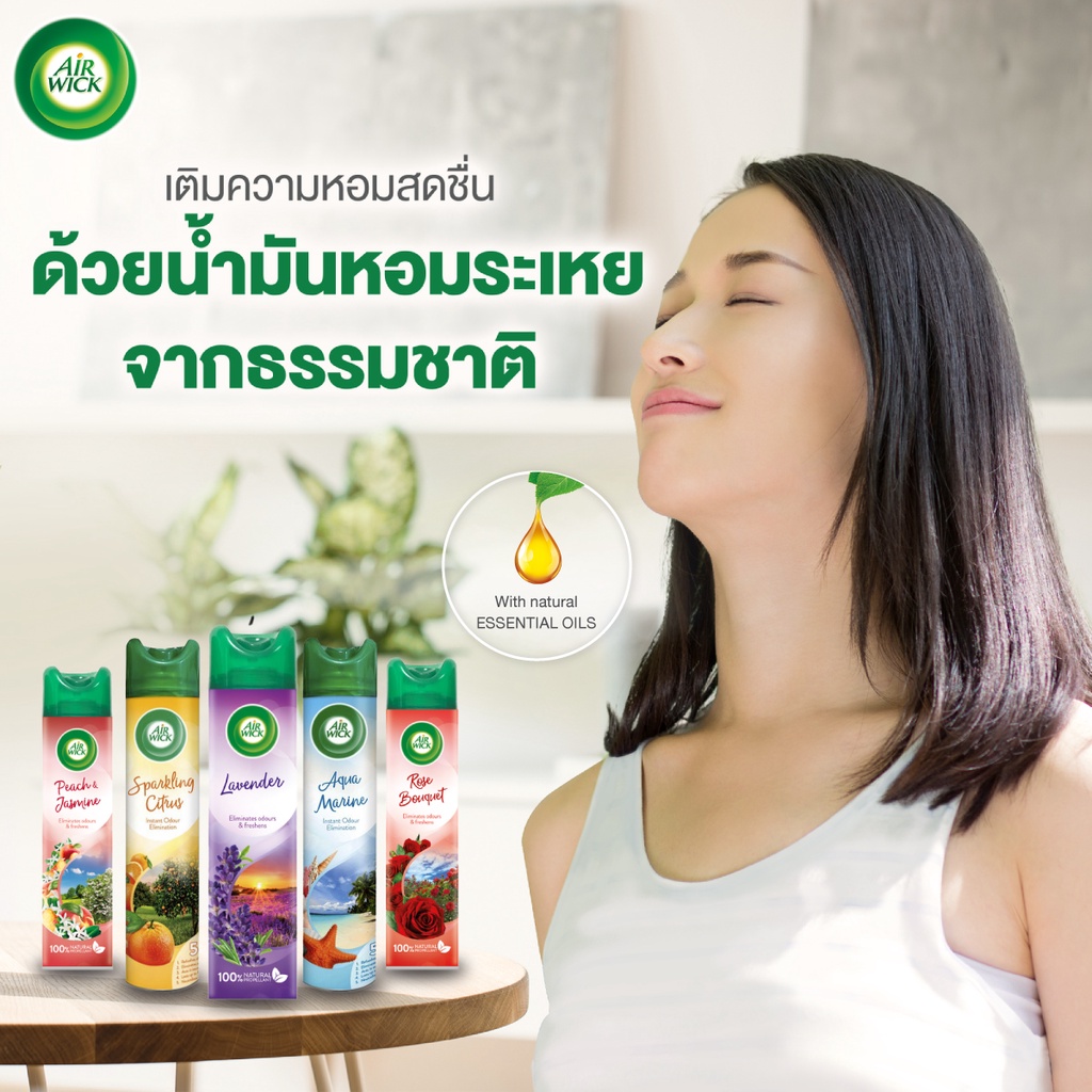 แพ็ค12-airwick-spray-แอร์วิค-สเปรย์ปรับอากาศ-สเปย์ดับกลิ่น-กลิ่นเลมอน-300-มล