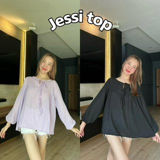 Jessi  Top  ผ้าสม็อค