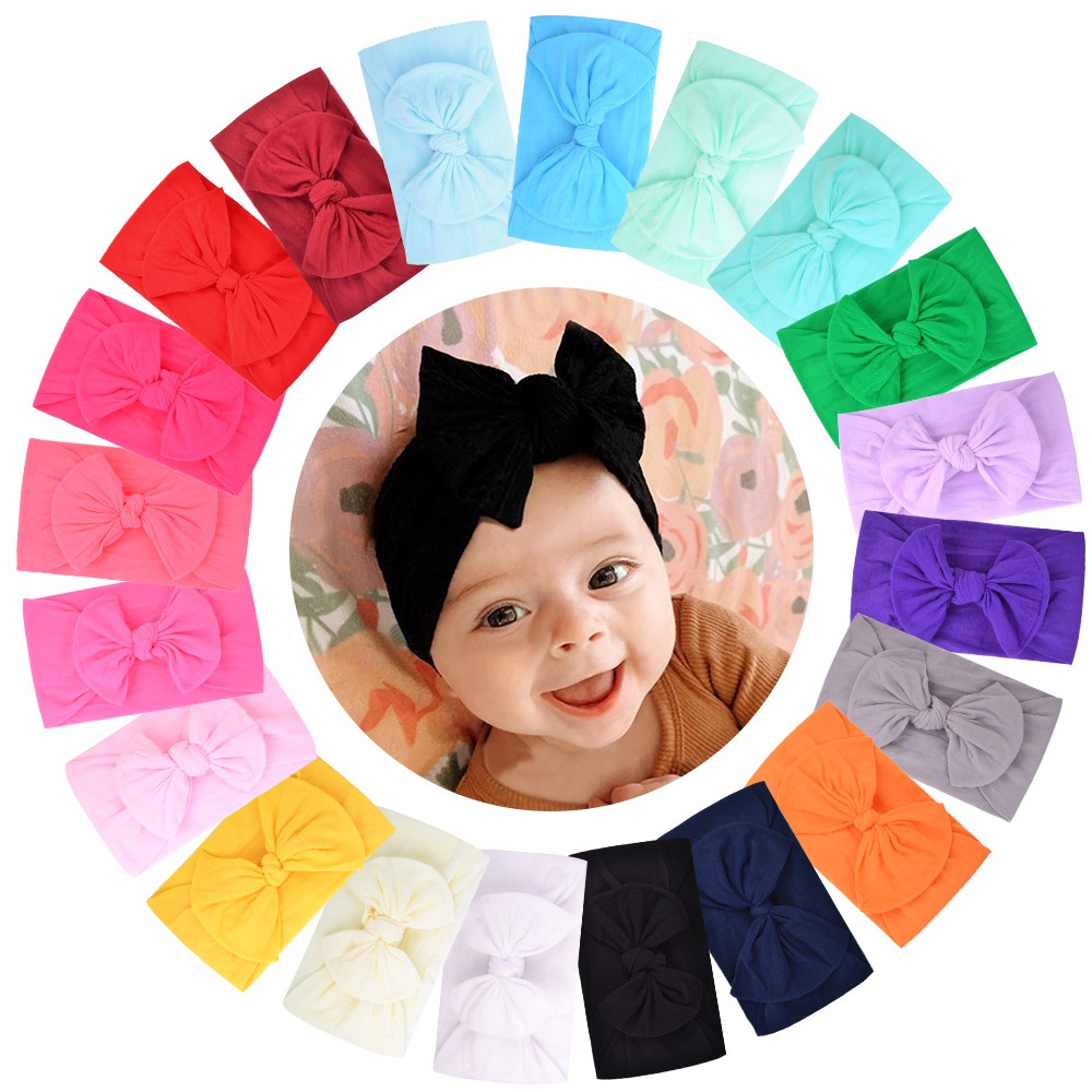 ภาพหน้าปกสินค้าที่คาดผม แต่งโบ หลากสี สำหรับเด็กทารก จากร้าน weijingflower.th บน Shopee