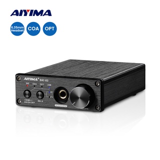 สินค้า Aiyima เครื่องขยายเสียงสเตอริโอ USB DAC 192KHz Dual ES9038Q2M