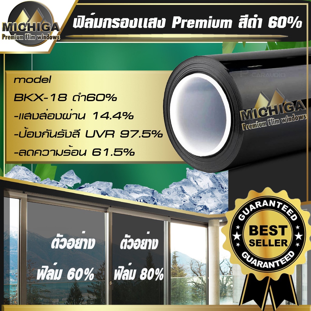 michiga-premium-flim-ฟิล์มดำ-ฟิล์มกระจก-ประตู-ติดบ้าน-อาคาร-รถยนต์-ฟิล์มกรองเเสง-กันความร้อน-ตัดแบ่งขาย-ติดตั้งง่าย