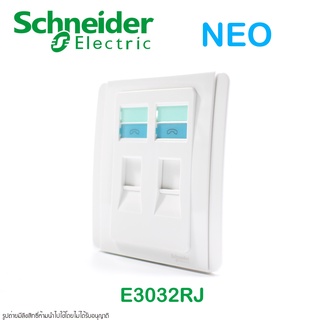 E3032RJ Schneider Electric NEO ปลั๊กโทรศัพท์ Schneider Electric ปลั๊กโทรศัพท์ ชไนเดอร์ ปลั๊ก TEL Schneider เต้ารับโทรศัพ