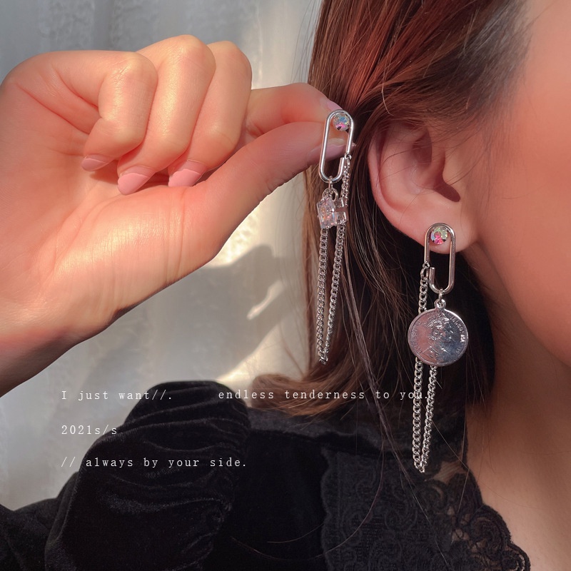 925-silver-needle-diamond-zircon-portrait-round-brand-chain-tassel-earrings-cold-wind-temperament-earrings-personality-e