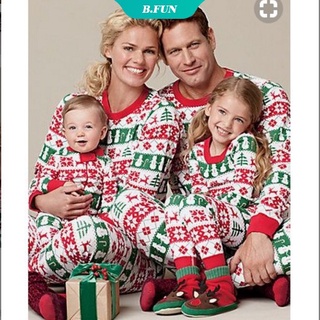 ครอบครัวชุดนอนคริสต์มาสชุดผู้หญิงเด็กทารกชุดนอนคริสต์มาสชุดนอนพ่อแม่และลูกเสื้อผ้า [FUN]
