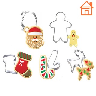 Christmas Cookie Cutter Tools / Kitchen Xmas Baking Gadgets / Stainless Steel Baking Molds