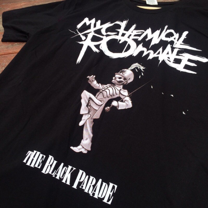 เสื้อยืดผ้าฝ้ายพิมพ์ลายขายดี-เสื้อวง-my-chemical-man-romance-the-black-parade-ลิขสิทธิ์แท้-มือสอง