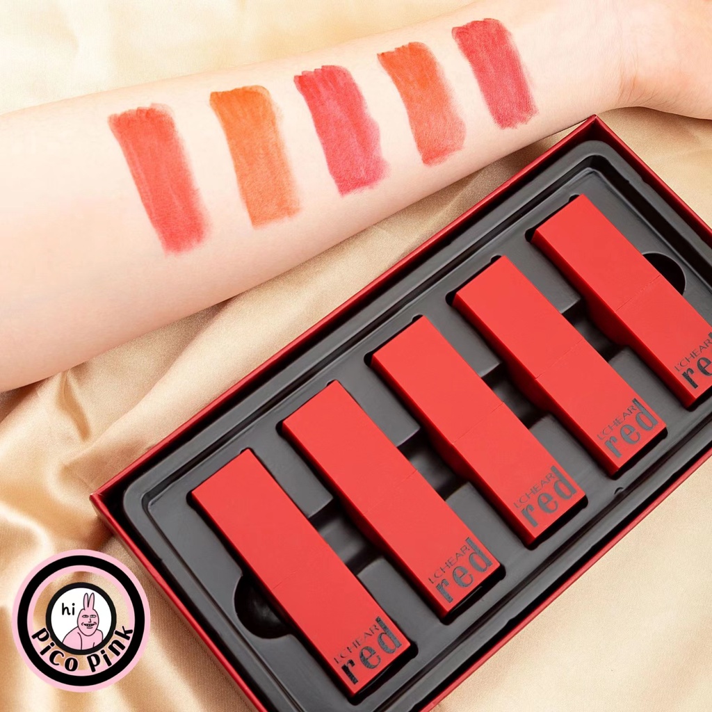 Set ลิปสติก L'CHEAR RED เครื่องสำอางสำหรับริมฝีปากโทนสีแดง | Shopee ...
