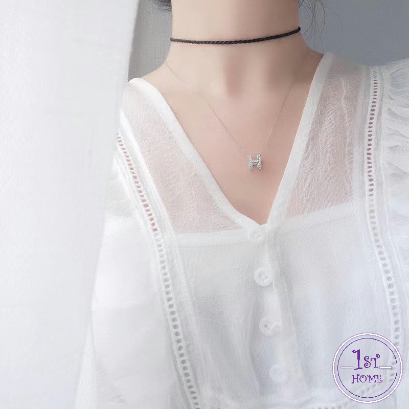 สร้อยคอ-จี้รูปตัวอักษร-h-เครื่องประดับสําหรับผู้หญิง-h-necklace