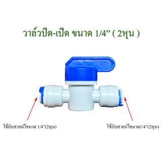 วาล์วปิด-เปิดน้ำขนาด 1/4"(2หุน)