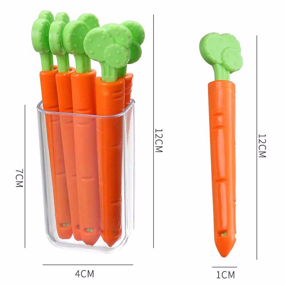 epoch-cartoon-bag-clips-carrot-sealer-food-saver-convenient-5pcs-clamp-durable-with-refrigerator-magnet-box-storage-bag-food-sealing-clip-multicolor